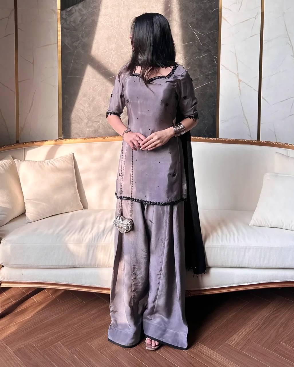 Editorial Lavender Beaded Couture